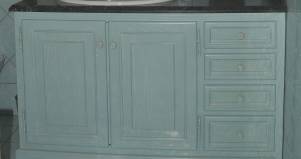 Mobile- bagno- in legno classico-verde acqua design esclusivo